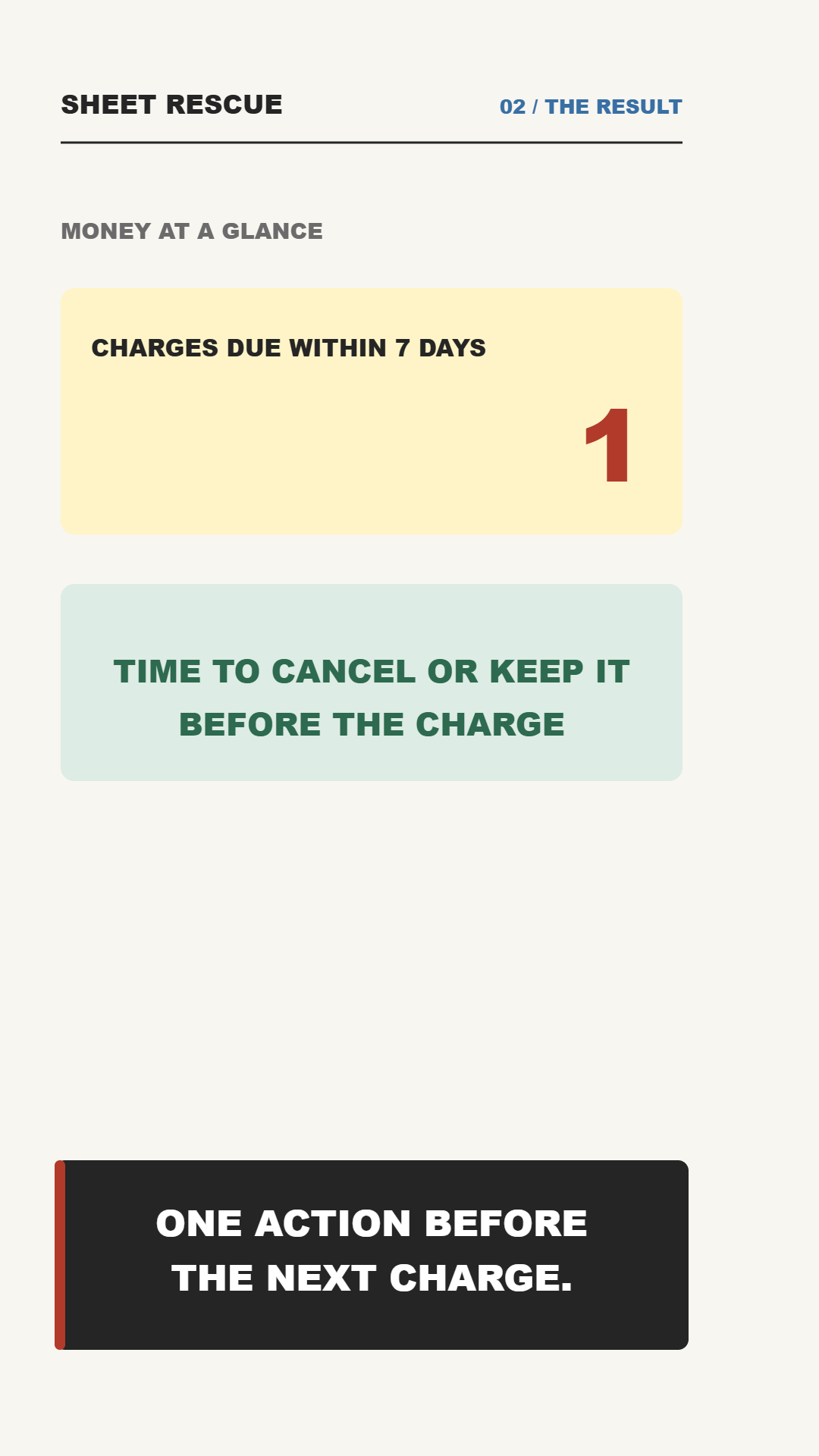 Subscription renewal warning inside the Freelancer Control Sheet